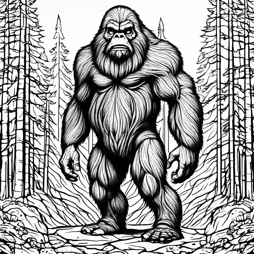 Sasquatch coloring pages